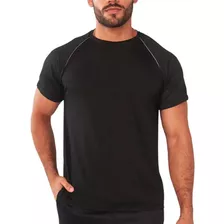 Camiseta T-shirt Raglan Sport Masculino Toque Suave Delrio