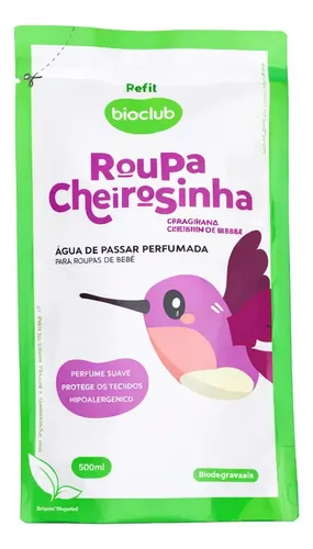 Água De Passar Roupa Cheirosinha 500ml Bioclub Baby