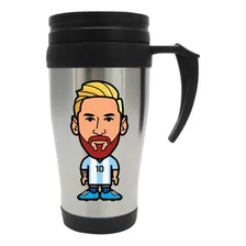 Vaso Viajero Metalico Leo Messi Mugs X