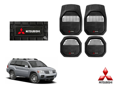 Tapetes 3d Logo Mitsubishi + Cubre Volante Endeavor 04 A 08 Foto 2