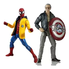 Boneco Stan Lee + Homem Aranha Marvel Legends + Brinde!