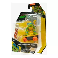 Figura Tortuga Ninja Leonardo Skate Con Accesorios