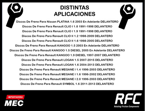 Discos De Freno Para Renault Logan 1.5 2007-2015 Delantero Foto 2