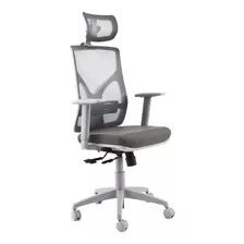 Silla Cool Grey Escritorio Pc Ergonomica Oficina Con Cabezal