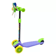 Scooter Con Diseño De Flor Con Luces - De Acero 50kg Púrpura