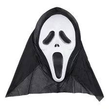 Máscara Scream Capucha Halloween Disfraz Cosplay Cara Larga