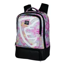 Mochila Térmica Everbags Square Fitness Marmita Notebook Multifuncional Confortável Estilosa Tie Dye Rosa