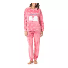 Pijama 2 Piezas Suave Polar Texturizado Dama Mujer Bordado