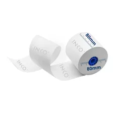 Inko 40 Rollos Papel Térmico 80x80 Mm Por Rollo Compatible Con Epson Color Blanco