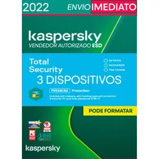 Kaspersky Total Security 3 Pc 2 Anos Envio Imediato