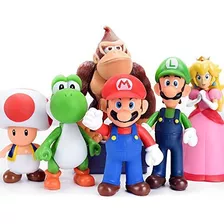 Mario Bros Figuras De 5 Cm Set Completo De 6 Pcs