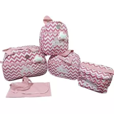 Bolsa Maternidade Kit Com 5 Peças. Bolsas De Bebê. 