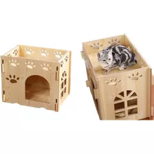 Casa Madera Para Mascotas Perros Y Gatos 