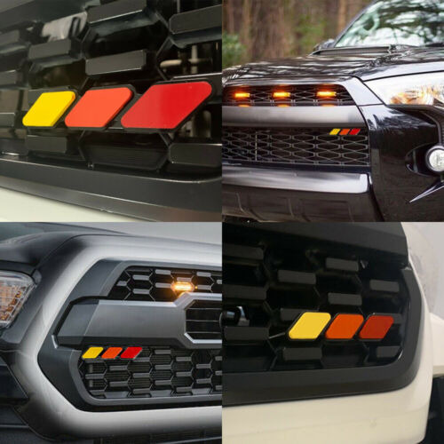 Car Tri-color 3 Grille Badge Emblem Decor Kit Fits Toyot Oad Foto 8