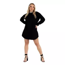 Vestido Feminino Moletom Estilo Blusão Moda Blogueira Gringa