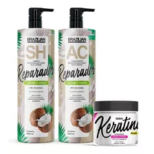 Shampoo Y Acondicionador Brazilian Dañados + Concentrado