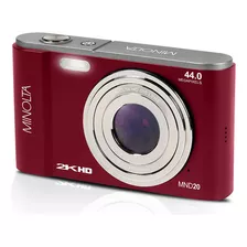 Minolta Mnd20 Cámara Digital Ultra Hd De 44 Mp / 2.7k Roj. Color Rojo