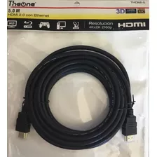 Cable Hdmi 2.0 Macho Macho Con Ethernet De 5 Mt