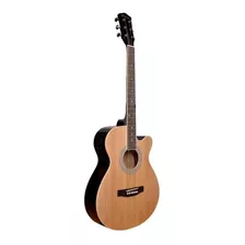 Guitarra Electroacustica Negra Tapa Natural Segovia Sgf238ce