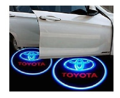 Par De Luz Cortesa Proyector Logo Toyota Para Auto Puerta Foto 3