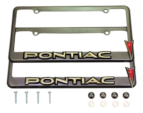 Porta Placas Pontiac Metalicas Camioneta Auto Par Emblemas Foto 5
