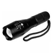 Lámpara Luz Linterna Táctica Militar Campismo Alpinismo Deportiva Multiusos Batería Recargable Led T6 Zoom Aluminio Color De La Linterna Negro Color De La Luz Blanco Frío