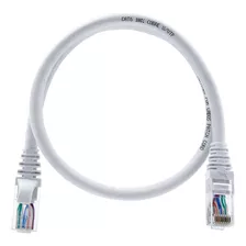 Cabo Patch Cord 100% Cobre Branco Furukawa 50 Cm Cat6