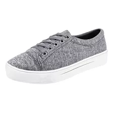 Tenis Urbano Sneaker Dama Nazzcar 3503 Gris 2-6 *105-389 S6