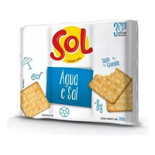 Biscoito Sol Água E Sal 350g - Embalagem Com 20 Unidades