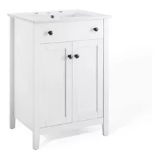 Modway Nantucket - Tocador De Baño De 24 Pulgadas En Blanc.