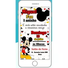 Convite Digital Mickey Para Whatsapp