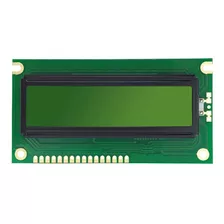 Display Lcd, Winstar Wh-1602a-yyh-jtk, 16x2, Com Back Verde