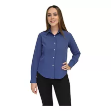 Blusa Mujer Manga Larga Tela Stretch Repelente Sin Planchar