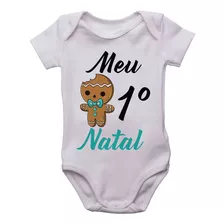 Body Infantil Biscoitinho Meu Primeiro Natal Roupa De Bebê