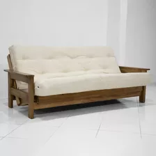 Futón Sofá Cama Clásico Tela Brin Crudo / Divan Home