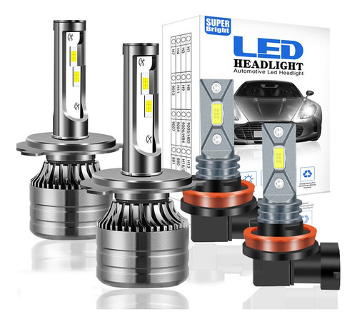 Kit Luces Led H4 H11 Luz Alta/baja/niebla Para Nissan