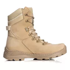 Bota Coturno Acero Tiger Cano Alto Palm Em Gel Areia Tan