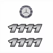 Adesivos Compatível Resinados Mercedes 1111 Emblemas R123