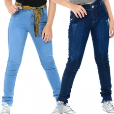 Kit De 2 Calças Jeans Para Menina De 08 A 15 Anos