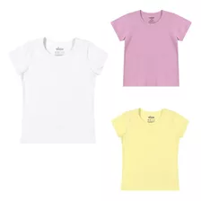 Kit 2 Blusa Básicas Bebê Menina Sortidas