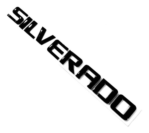 Emblema Letra Silverado Chevrolet Negro Cromado Rojo Foto 3