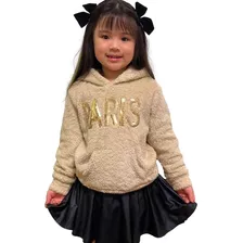 Blusa Frio Infantil Moletom Felpudo Pelinho Menina 2578