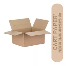 Cajas De Cartón 30x20x20 / Pack 25 Cajas / Cart Paper
