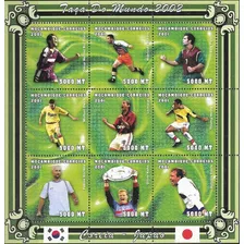 Mundial Fútbol - Thierry Henry - Mozambique - Hojita Mint 