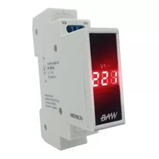 Voltimetro Digital Trifasico 1 Modulo Din Baw 0-500va