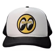 Boné Mooneyes Branco Preto Logo Trucker Redinha