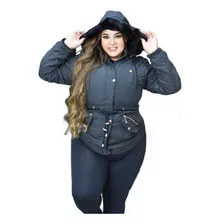 Jaqueta Parka Forrada Feminina Pelo Plus Size G1 G2 G3 G4 G5