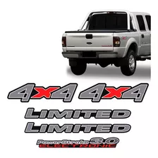 Adesivos Ranger 2005/2009 Limited 4x4 3.0 Emblemas Grafite