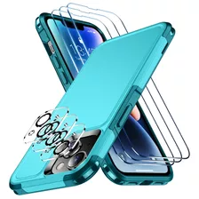 Funda Temdan Para iPhone 14 C/ Cubre Cam Pant Cyan