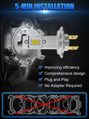 Ofiram H7 H1 - Combo De Bombillas Led Antiniebla, Tamao M. Foto 3